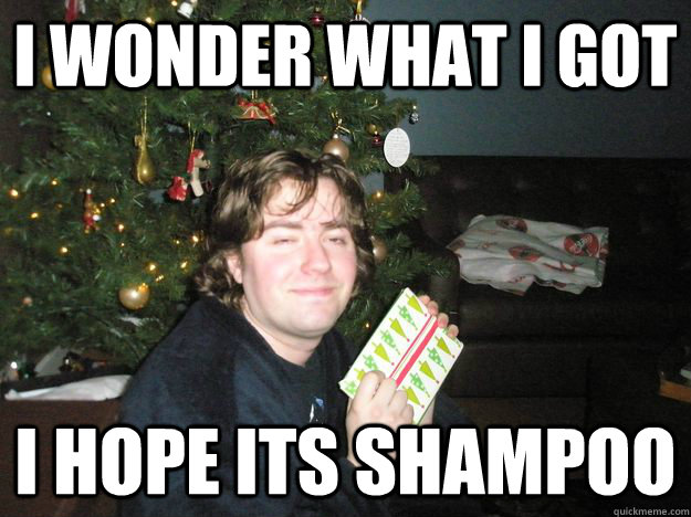 I wonder what I got I hope its shampoo  