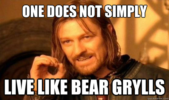 One Does Not Simply Live Like Bear Grylls  Boromir