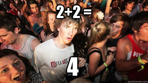 2+2 =  4  Sudden Clarity Clarence
