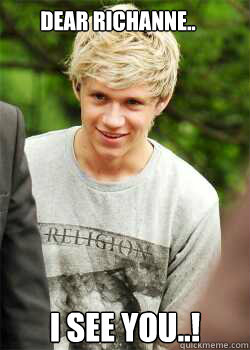 Dear richanne.. i see you..! - Dear richanne.. i see you..!  Niall Horan Nandos