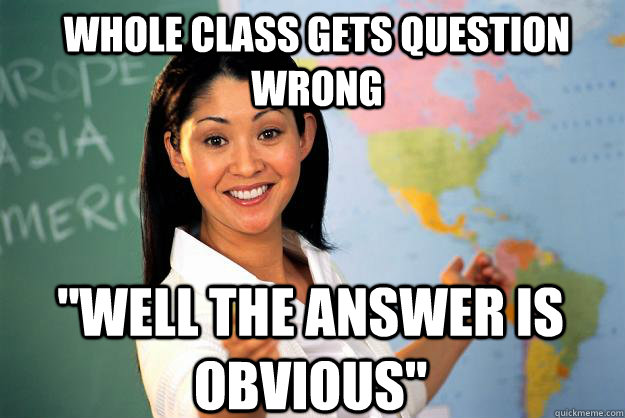 whole class gets question wrong 