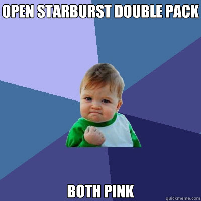 open starburst double pack
 Both pink - open starburst double pack
 Both pink  Success Kid