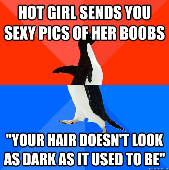 hot girl sends you sexy pics of her boobs 