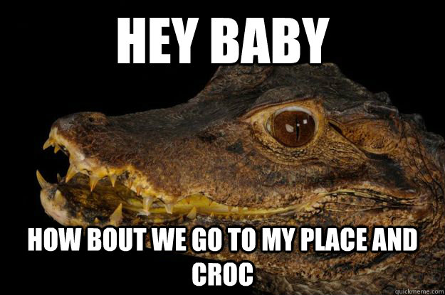 Hey baby How bout we go to my place and croc - Hey baby How bout we go to my place and croc  Dirty crocodile