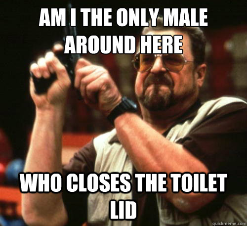 Am i the only male around here
 Who closes the toilet lid  Am I The Only One Around Here