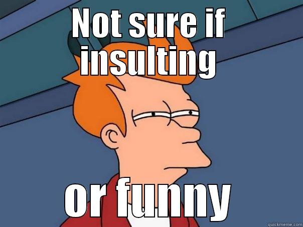 NOT SURE IF INSULTING OR FUNNY Futurama Fry