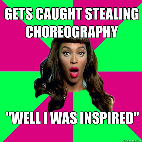 gets caught stealing choreography 