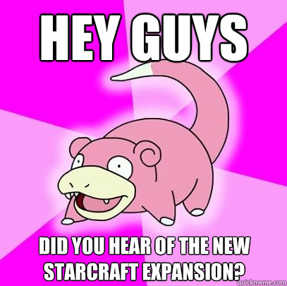Hey guys DID YOU HEAR OF THE NEW STARCRAFT EXPANSION?  Slowpoke