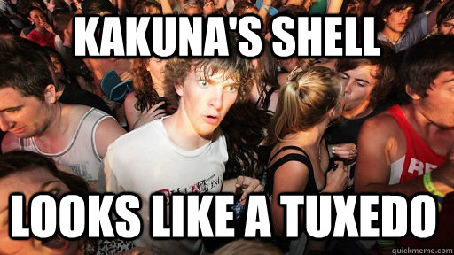 Kakuna's shell Looks like a tuxedo  Sudden Clarity Clarence