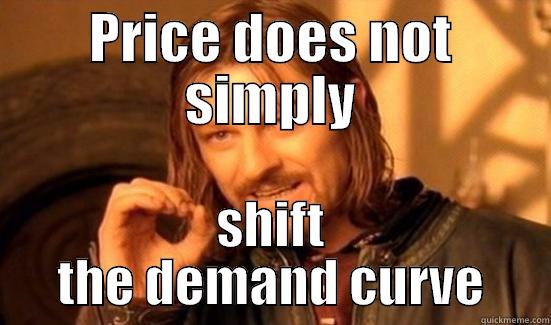 PRICE DOES NOT SIMPLY SHIFT THE DEMAND CURVE Boromir