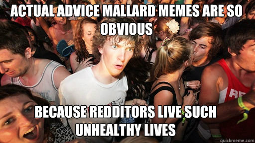 ACTUAL ADVICE MALLARD MEMES ARE SO OBVIOUS BECAUSE REDDITORS LIVE SUCH UNHEALTHY LIVES  Sudden Clarity Clarence