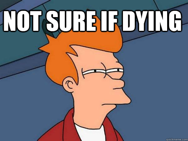 Not sure if dying   Futurama Fry