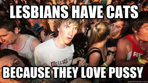 lesbians have cats because they love pussy  Sudden Clarity Clarence