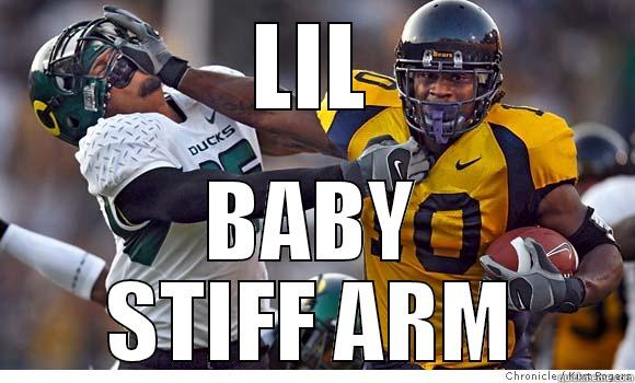 Nah, just a little baby stiff arm - LIL BABY STIFF ARM Misc