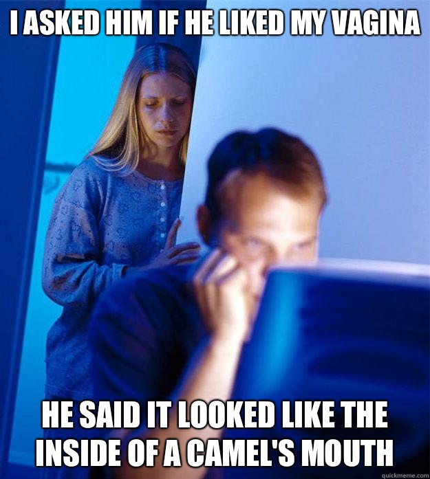 I asked him if he liked my vagina He said it looked like the inside of a camel's mouth  Redditors Wife
