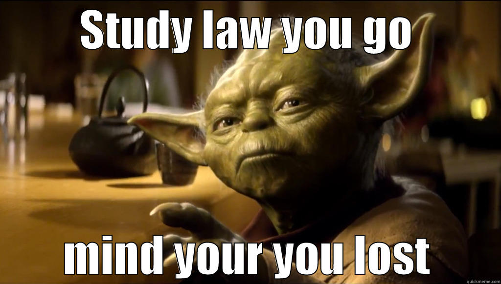 STUDY LAW YOU GO MIND YOUR YOU LOST Misc