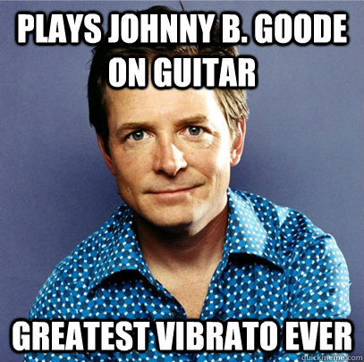 PLAYS JOHNNY B. GOODE ON GUITAR GREATEST VIBRATO EVER  Awesome Michael J Fox