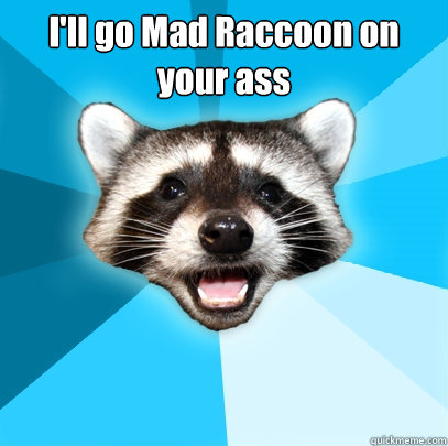 I'll go Mad Raccoon on your ass   Lame Pun Coon
