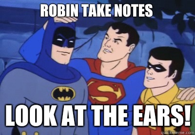 Robin take notes Look at the ears! - Robin take notes Look at the ears!  Condescending Kryptonian