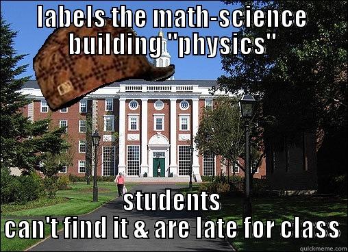 Uconn problems - LABELS THE MATH-SCIENCE BUILDING 