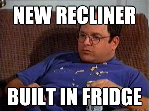 new recliner built in fridge  