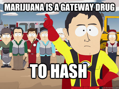 marijuana is a gateway drug to hash  Captain Hindsight