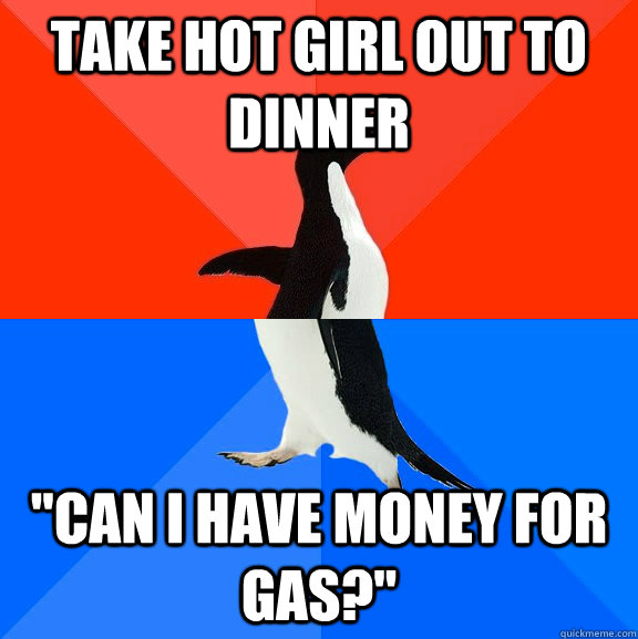take hot girl out to dinner 