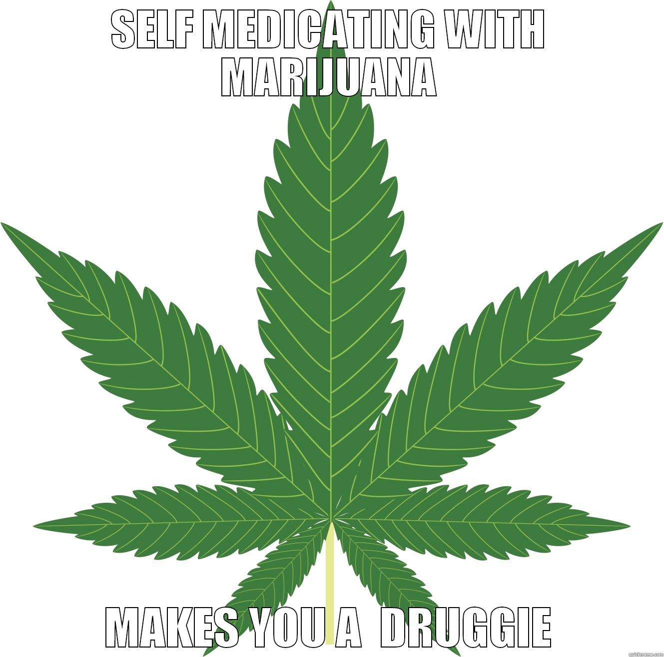 SELF MEDICATING WITH MARIJUANA MAKES YOU A  DRUGGIE Misc