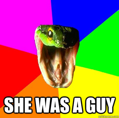 she was a guy - she was a guy  Spoiler Snake