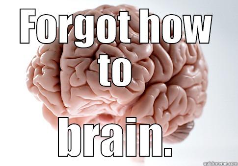 forgot how to brain - FORGOT HOW TO BRAIN. Scumbag Brain