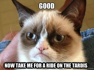 GOOD Now take me for a ride on the tardis - GOOD Now take me for a ride on the tardis  Tardar Sauce Grumpy Cat