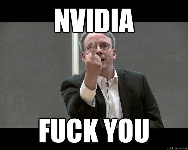 Nvidia Fuck you  Collaborative Linus Torvalds
