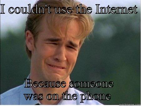 I COULDN'T USE THE INTERNET  BECAUSE SOMEONE WAS ON THE PHONE  1990s Problems