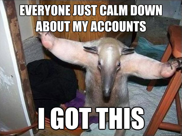 everyone just calm down about my accounts i got this  I got this