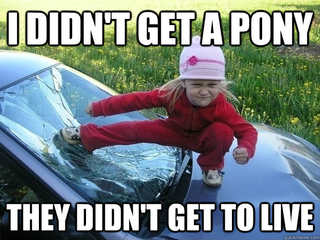 I didn't get a pony They didn't get to live - I didn't get a pony They didn't get to live  Misc