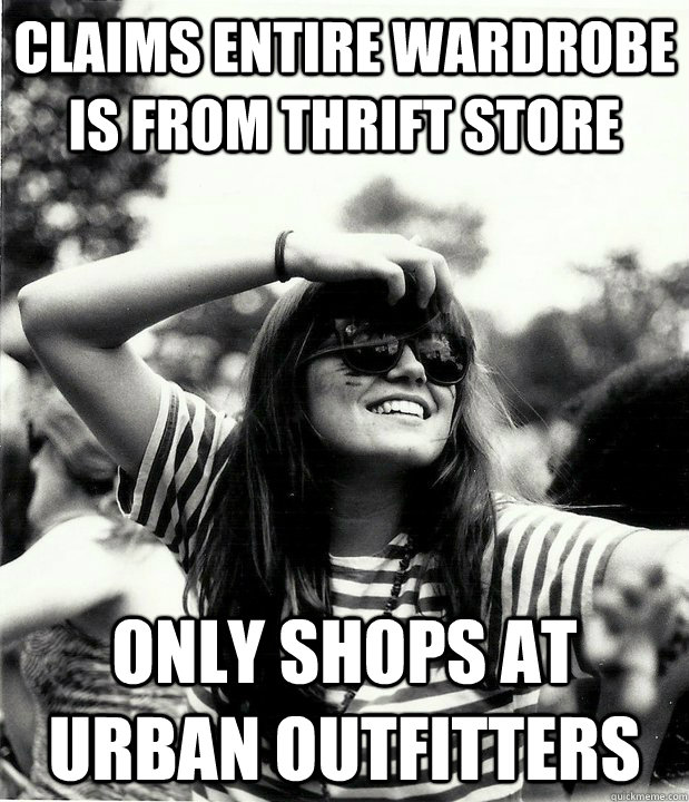 Claims entire wardrobe is from thrift store Only shops at urban outfitters - Claims entire wardrobe is from thrift store Only shops at urban outfitters  Georgetown Hipster