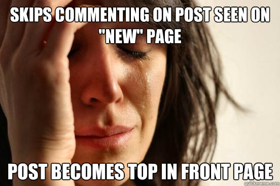 Skips commenting on post seen on 
