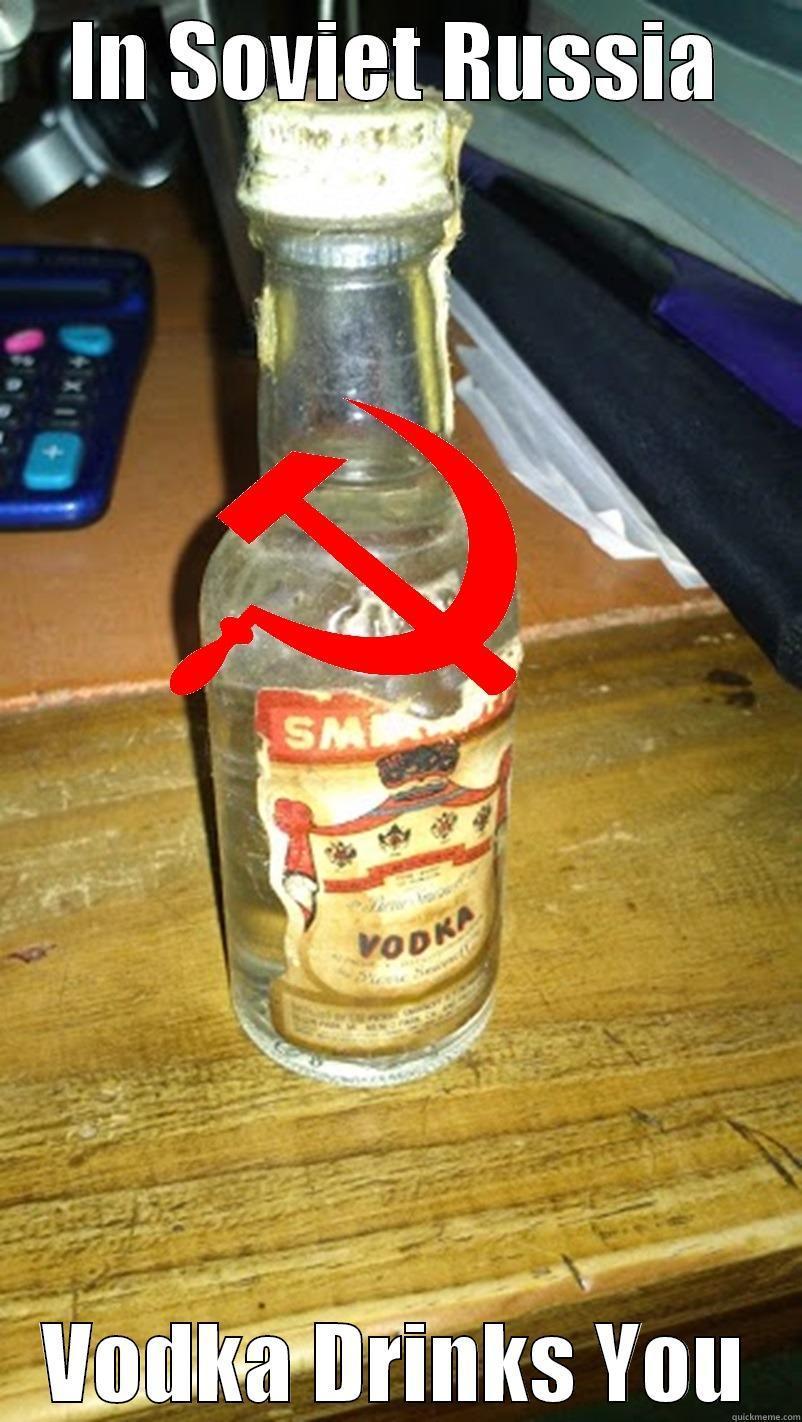 IN SOVIET RUSSIA VODKA DRINKS YOU Misc