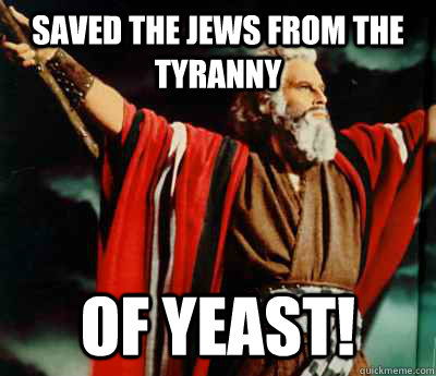 Saved the Jews from the tyranny of YEAST!  Conceited Moses
