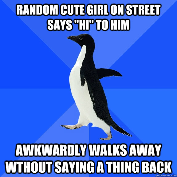 Random cute girl on street says 
