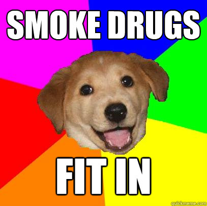 Smoke drugs Fit in  Advice Dog