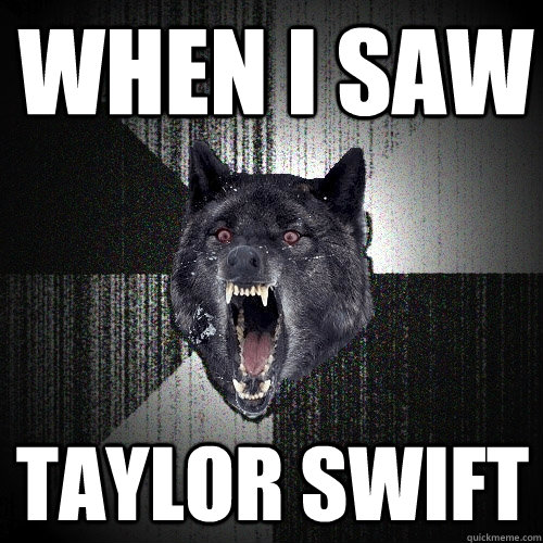 when i saw TAYLOR SWIFT  Insanity Wolf