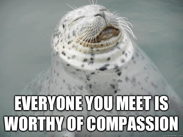 Everyone you meet is worthy of compassion  Zen Seal
