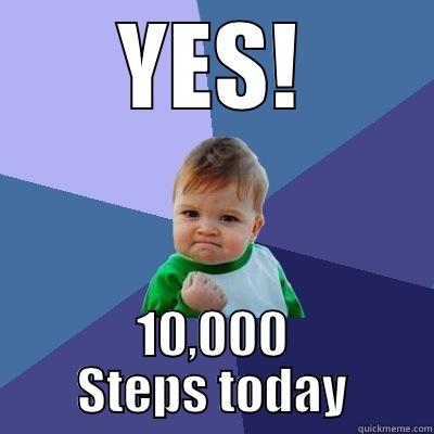 YES! 10,000 STEPS TODAY Success Kid