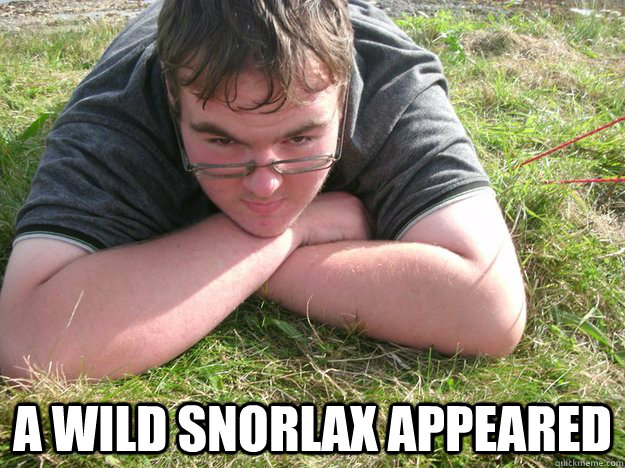 a Wild snorlax appeared  Snorlax