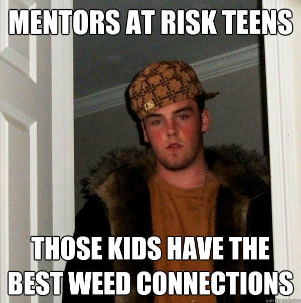 mentors at risk teens those kids have the best weed connections - mentors at risk teens those kids have the best weed connections  Scumbag Steve