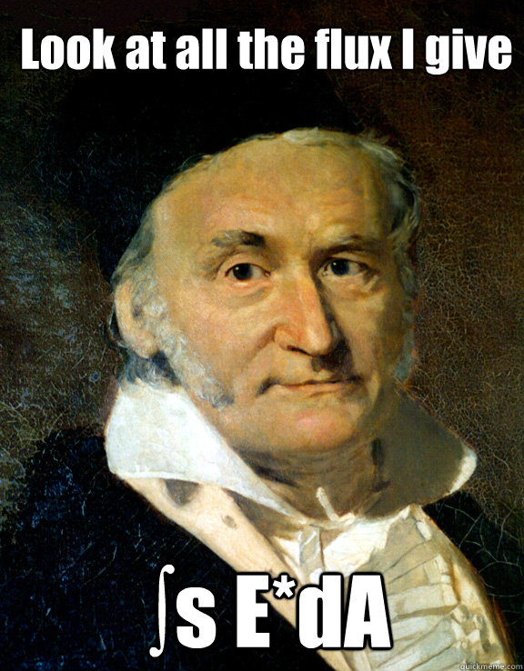 Look at all the flux I give  ∫s E*dA  Like a Gauss