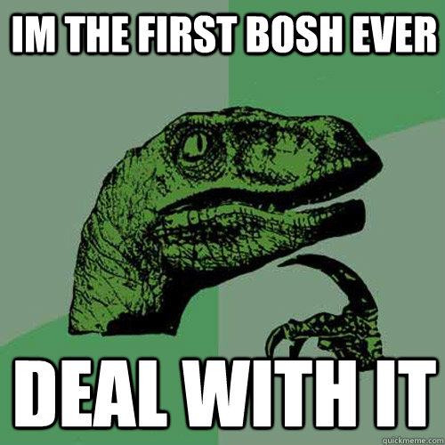 Im the first bosh ever deal with it  Philosoraptor