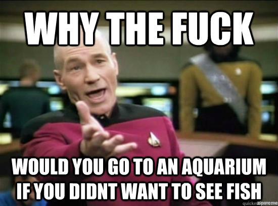 why the fuck would you go to an aquarium if you didnt want to see fish - why the fuck would you go to an aquarium if you didnt want to see fish  Misc