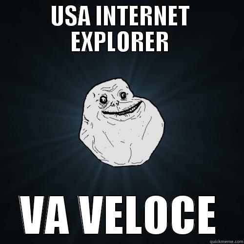 USA INTERNET EXPLORER VA VELOCE Forever Alone